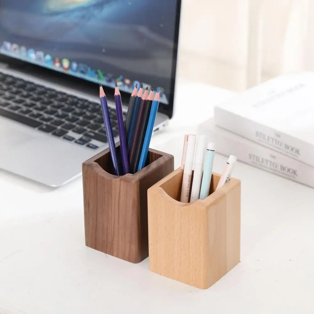 Desktop Pen Holder  Practical Pure Color Long Lasting  Sturdy Solid Color Pen Barrel Office Supplies