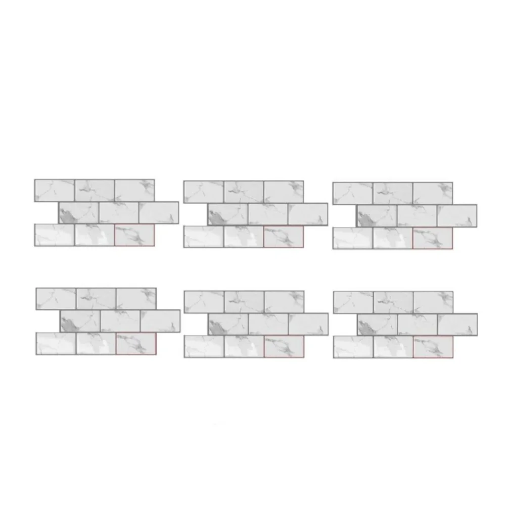Waterproof 3D Epoxy Kitchen Wall for tile Decals Self PVC for tile Wall Backsplash 32x16.5cm Black Gray Green Pink