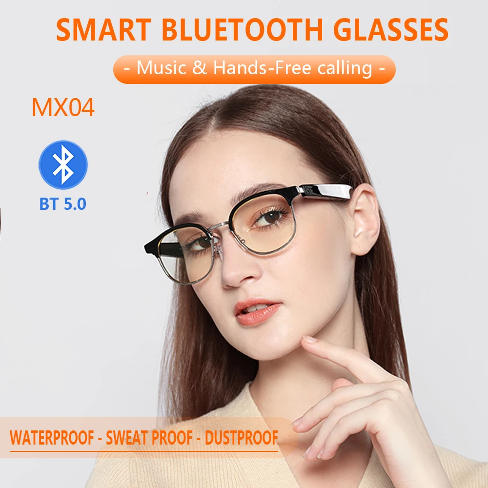 High Smart Glasses Wireless Bluetooth 5.0 Hands-free Call Music Audio Language Assistant Sunglasses For IPhone Android Xiaomi