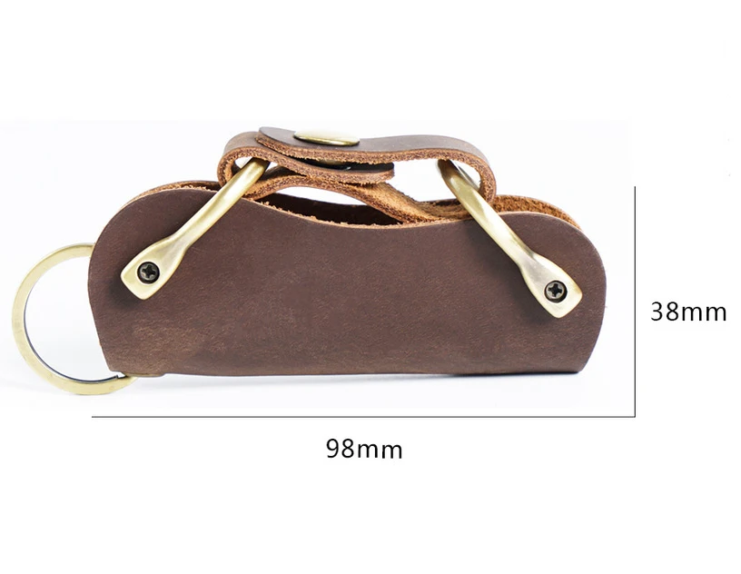 Genuine Leather Key Bag Men Women Keychain Creative Large Capacity Key Wallet Cowhide Housekeeper Key Case Car Key Holder