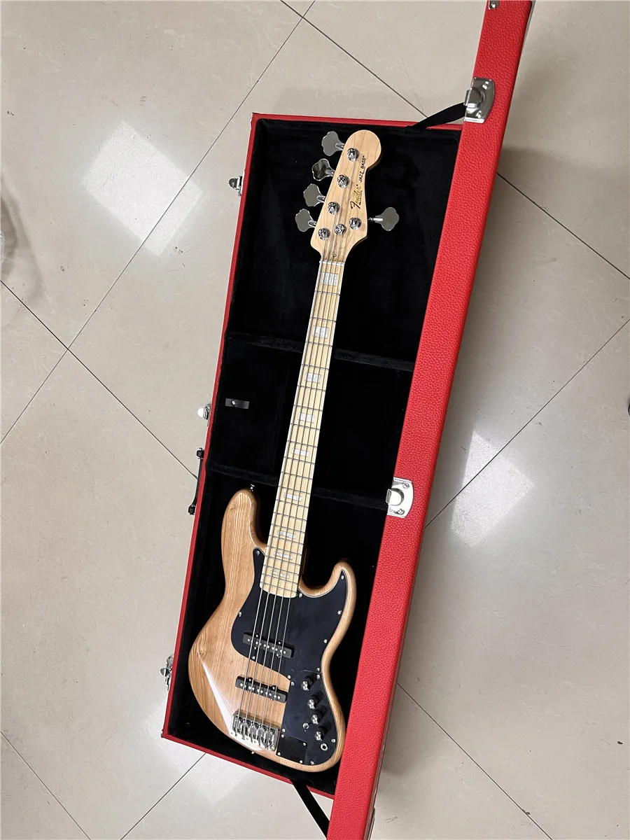 High quality red electric bass case leather thickened lock can be customized for free shipping