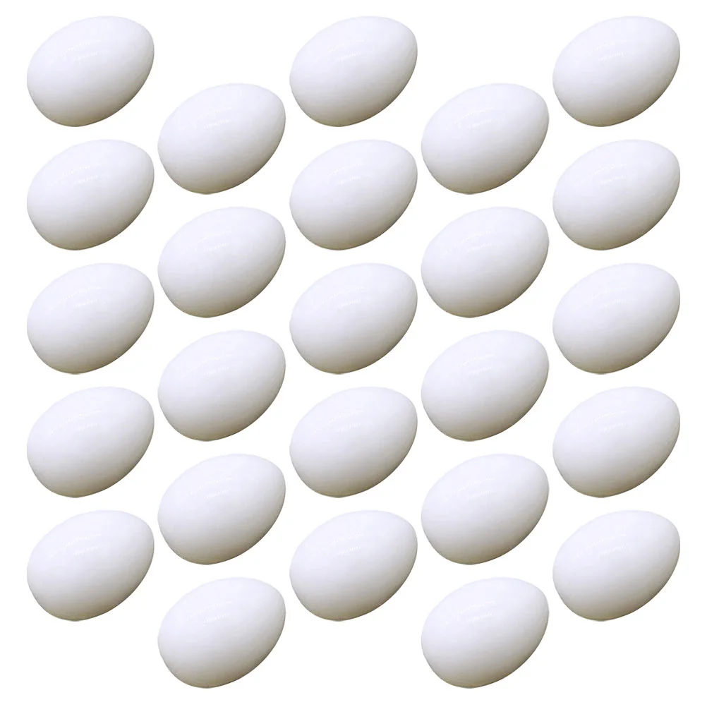 50 Pcs Simulated Pigeon Eggs Plastic Water Injection Fake Hatching Props Realistic Bird Breeding Decorative Eggs Festival