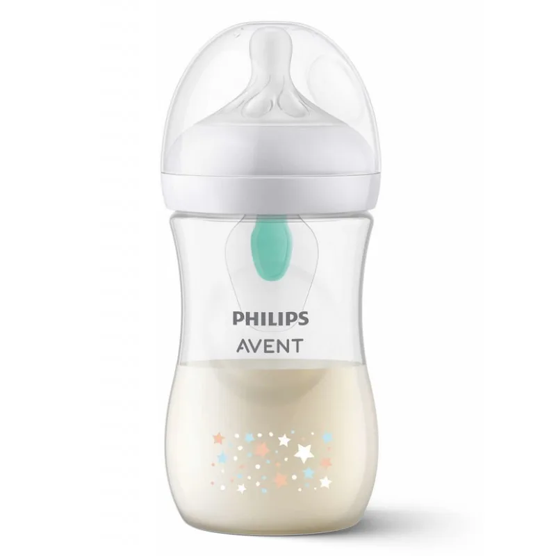 Bottle set Avent RESPONSE 260 + 125ml natural with pacifier insert Christmas Bear with Stars