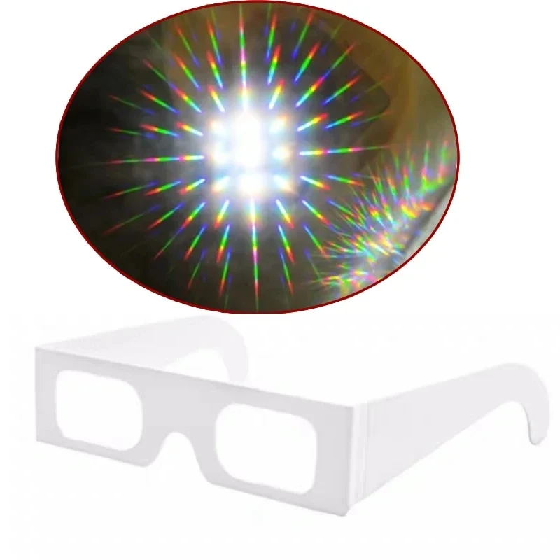 100pcs Hearts Lenses New Year Christmas Holidays Paper Diffraction Glasses for Fireworks,Festivals,Raves,Music Concerts&Weddings