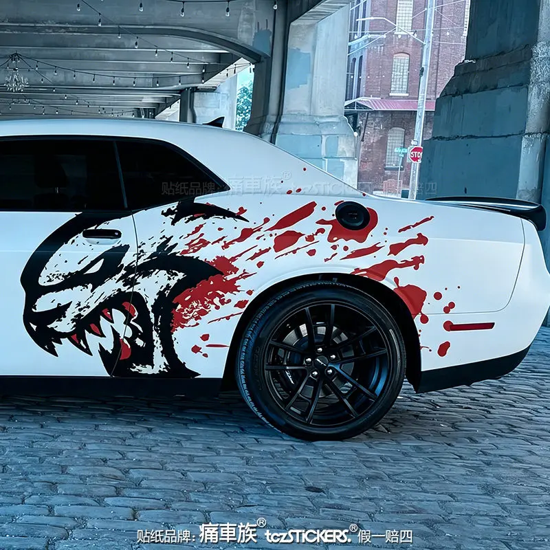 Car Vinyl stickers For Dodge Challenger body cusfashion customization sports and fashion decal view 2