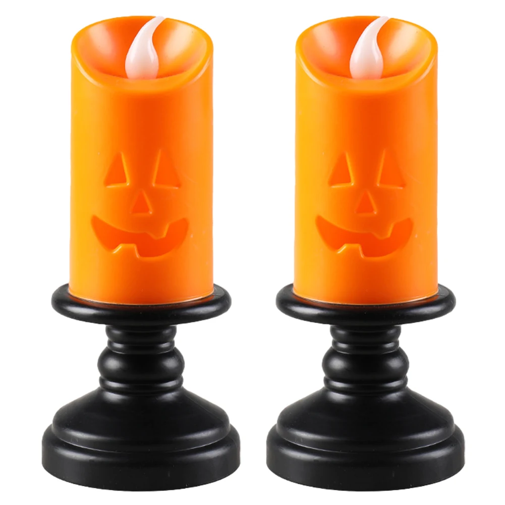 Halloween Pumpkin Nightlight Flameless Pumpkin Atmosphere Lights Battery Powered Holiday Party Ornaments Props