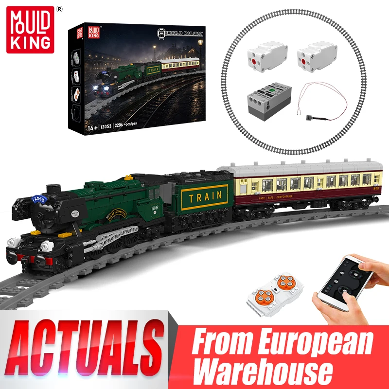 Mould King 12053 Technical Train Toys The RC Scottish Heritage Express Building Block Assembly Locomotive Model Brick Set Kids Christmas Gift