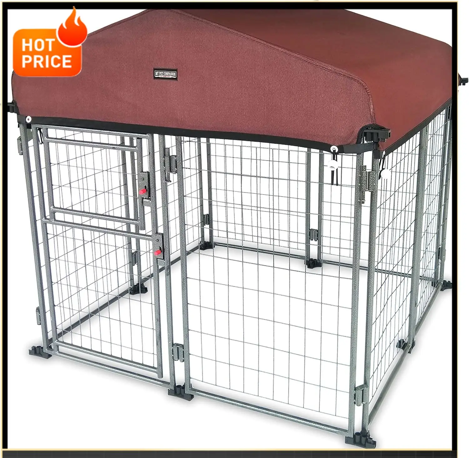 

Бестселлер: Всепогодный уличный вольер для собак с крышей (4,5 фута) – устойчивый к непогоде, с защитой от снега, для зимы