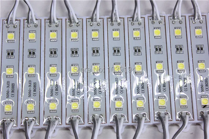 3 Modules LED 100, 5050 pièces, jaune/vert/rouge/bleu/blanc/blanc chaud, étanche IP66, dc 12v, livraison gratuite