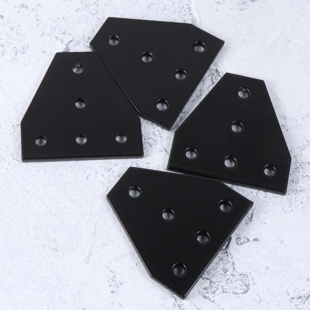 

4Pcs Heavy Duty T-Shape Joining Plate Aluminum Alloy 5 Hole Mounting Bracket for 3D Printer Linear Guide Rail Connector