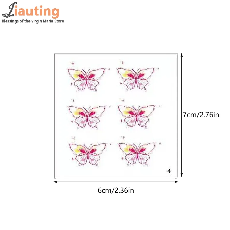 15 arkuszy brokatowy marzycielski motyl wodoodporny tymczasowy tatuaż długotrwały wodoodporny realistyczny fałszywy tatuaż naklejki na palce