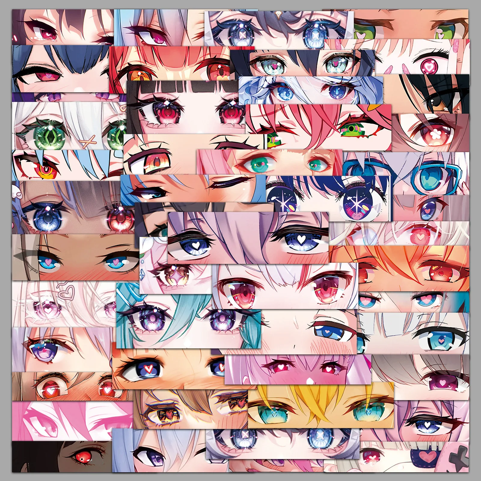 

10/50PCS Two Dimensional Anime Eyes Cartoon Sticker DIY Phone Water Bottle Laptop Guitar Skateboard Graffiti Decals Fun for Toy