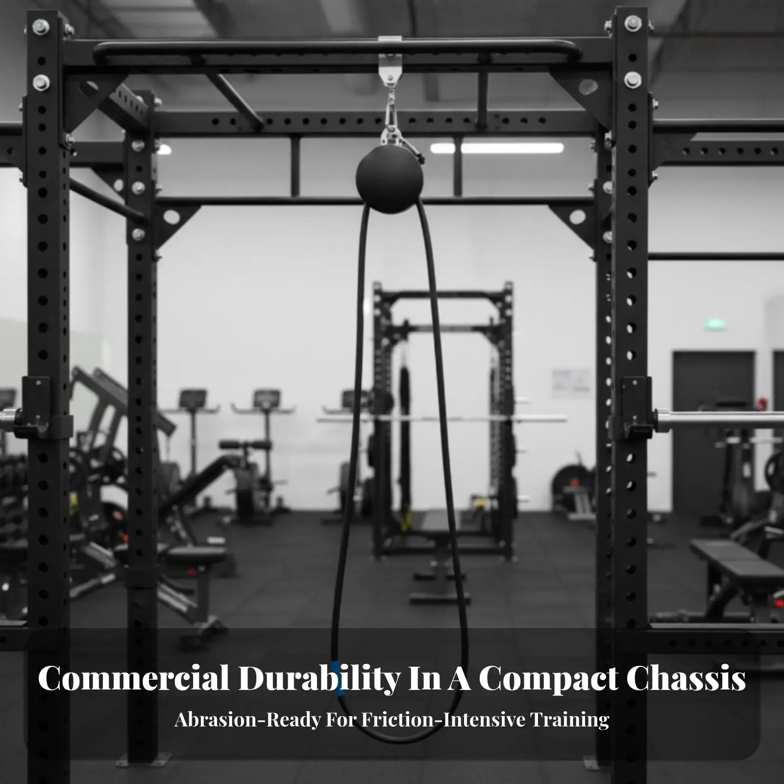 Durable Aluminum Alloy Rope Trainer for Boxing Fitness with Non Round Cross Section Rope and Portable Design