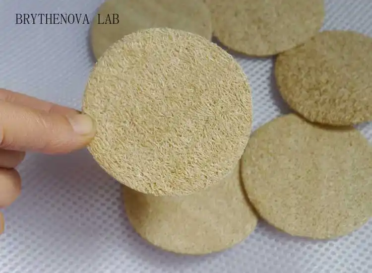 100pcs Natural Loofah Facial Pads Loofah Disc Makeup Remove Exfoliating Pad Face Small Size Luffa Loofa