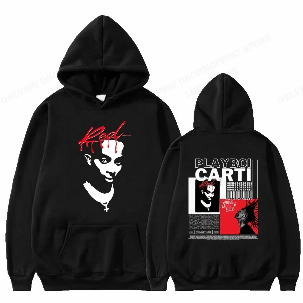 Men's hoodie Oversized sweatshirt Rapper menswear punk Playboi Carti hoodie Retro Harajuku coat Tracksuit Christmas sweater