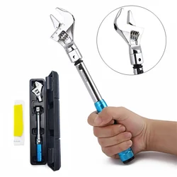 Adjustable Torque Wrench Steel Open End Interchangeable Head Torque Wrench Spanner Hand Tools for Bicycle Car Repair