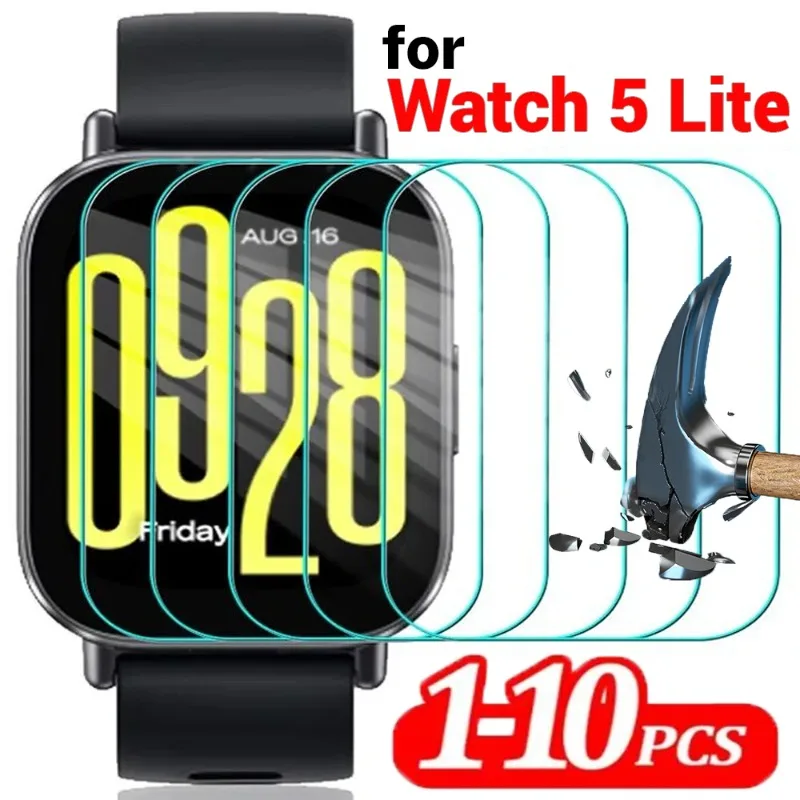 10/1Pcs Tempered Glass Watch Films for Xiaomi Redmi Watch 5 Lite Smartwatch Screen Protectors Tempered Film for Mi Watch 5 Lite