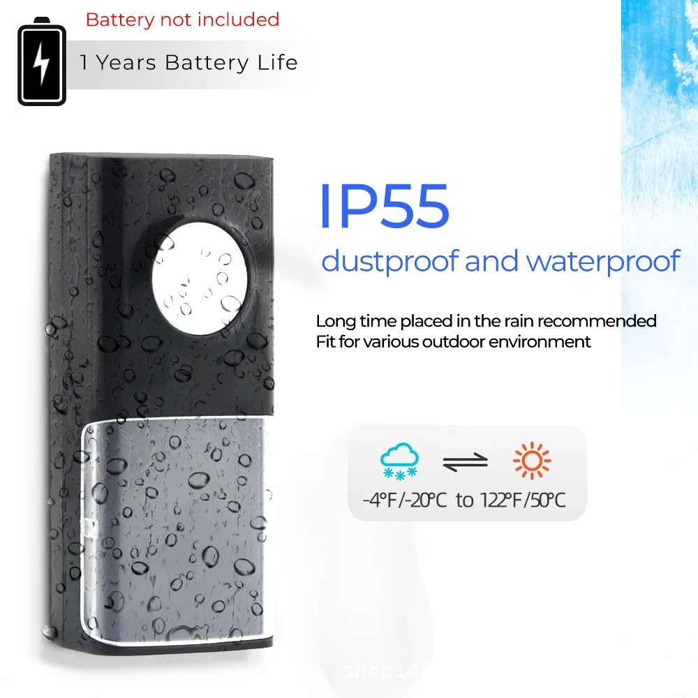 Home USB Powered 433MHz Wireless Intelligent Doorbell Smart IP55 Waterproof Wifi Music Door Bell Briant Lighting