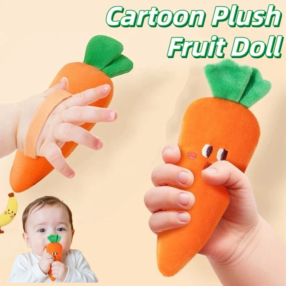 Hand Grip Cute Baby Hand-held Stuffed Soft Cartoon Fruit Anti-Startle Vibrant Color Sleep Soothing Sleeping Aid