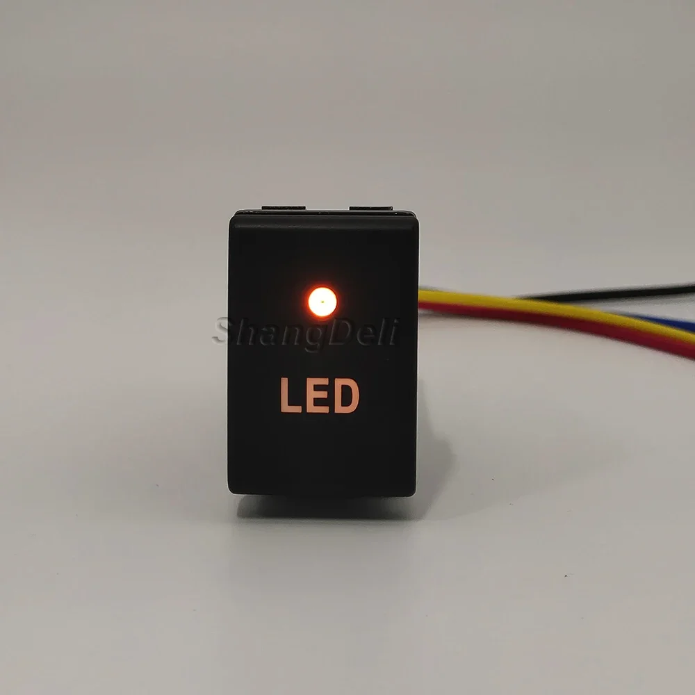 1Pc Car LED Light Switch Power On Off Front fog light Button with Wire For Suzuki Jimny 2007 2009 2010 2012 2015 Accessories