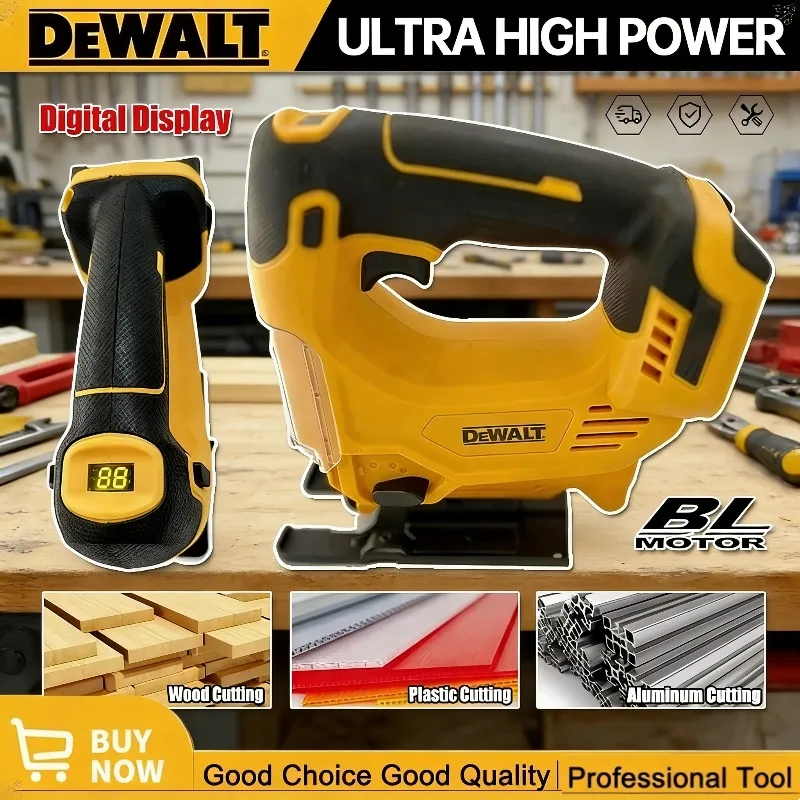 

Dewalt 2700RPM Cordless Brushless Curve Saw Electric Jig Saw Portable Multifunction Adjustable Woodworking Power Tool