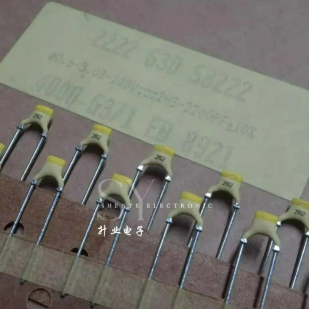 

5pcs/lot 0.0022uf/100v 2200pf 2n2 2.2nf 222 Brand New 5mm Silver Film Ceramic Capacitor Mica Capacitor