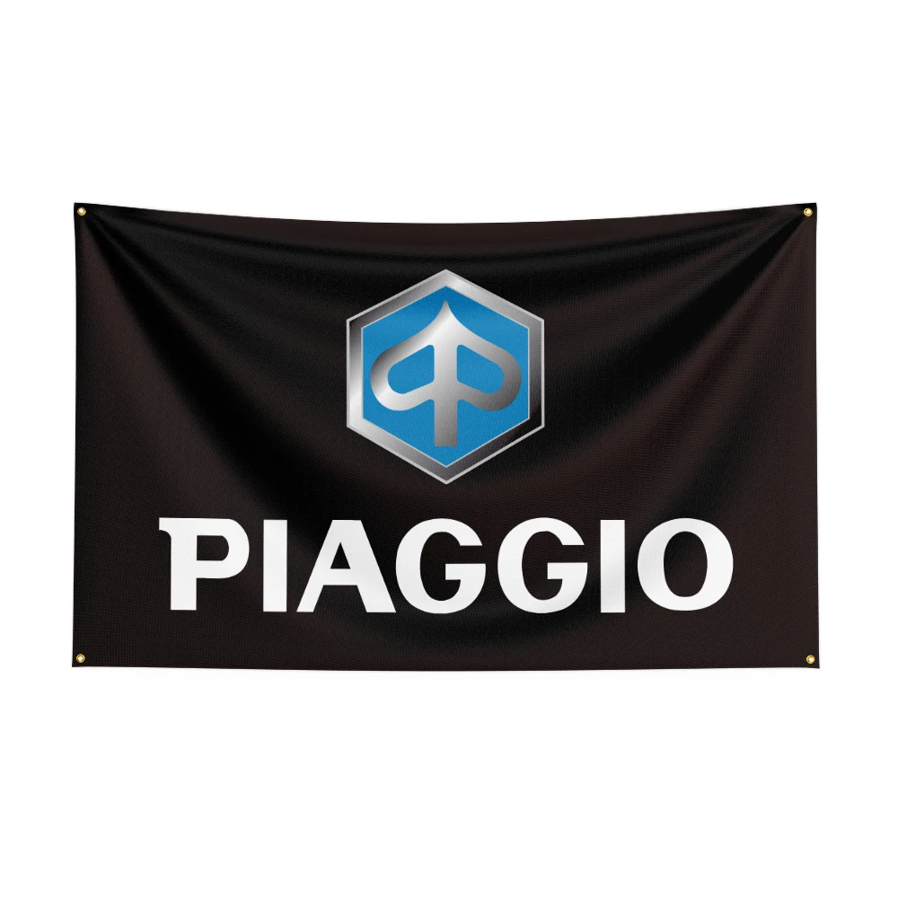 3X5Ft Piaggios Racing Motorcycle Flag For Decor