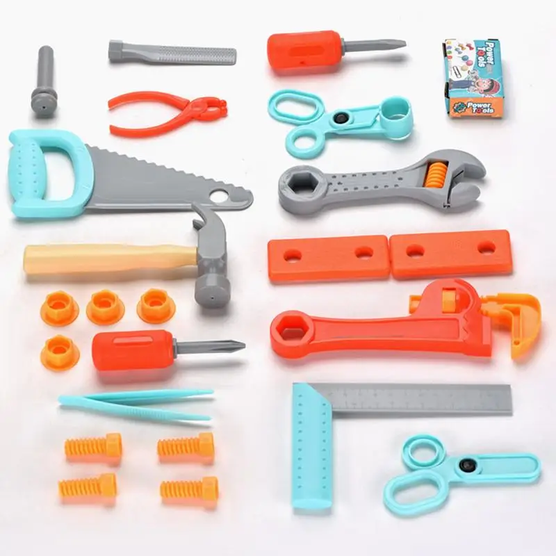 Kids Toolbox Kit Children Hand Tools Construction Role Play Activity Simulation Repair Tools Toys Engineering Puzzle Toys Gifts