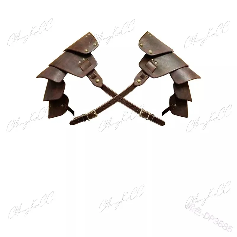 Medieval Renaissance Pauldrons Steampunk Shoulder Armour Men Larp Cosplay Battle Viking Samurai Warrior Knight PU Leather