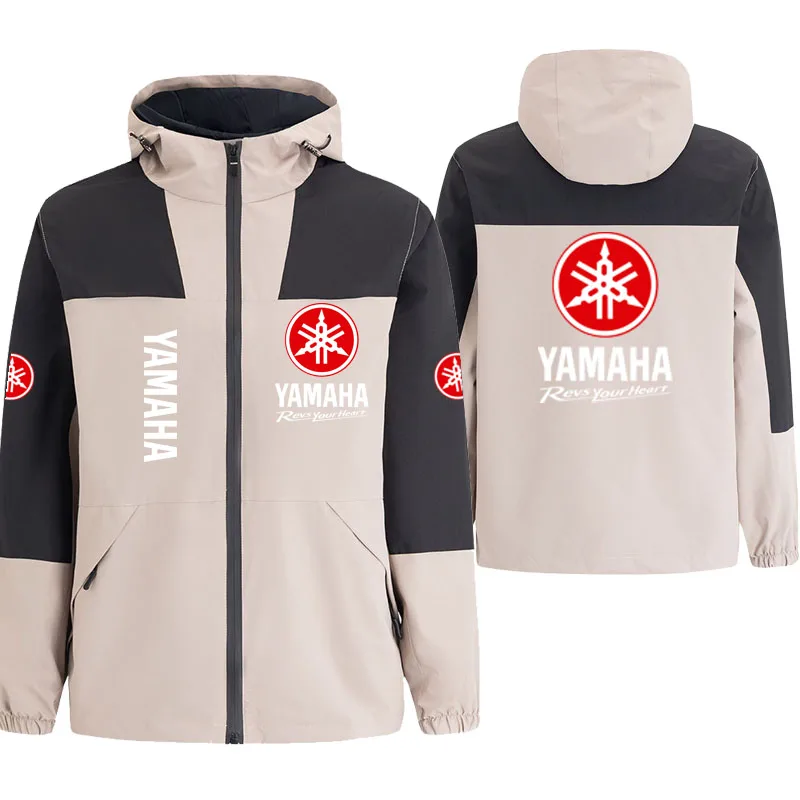 Yamaha Men's Racing Jacket, Lightweight Windproof and Waterproof Jacket for Spring and Autumn, Outdoor Sports and Casual Hooded