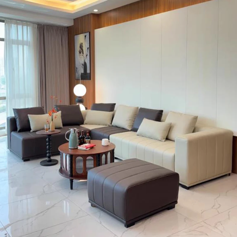 Sofa Kulit Lantai Ruang Tamu, Sofa Mewah, Kursi Santai, Sofa Sudut, Pouf, Sofa Ruang Tamu, Sofa Santai Kamar Tidur, Divano, Furnitur Postmodern