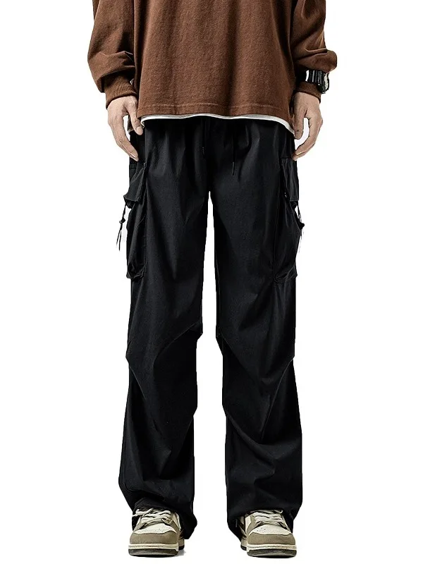 

Bla Large Size Men's Work Trousers Loose Straight American Sle Casual Long Pants for Men Autumn Season Polyester Fiber