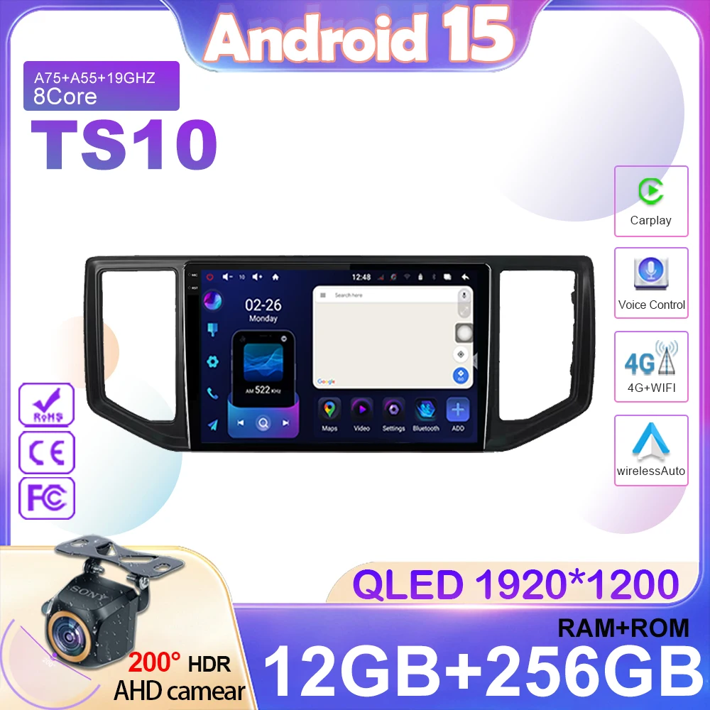 

Android 15 Car Radio For Volkswagen Amarok Crafter VanMan 2017 - 2021 Car Multimedia Video Player Stereo Wireless CarPlay Auto