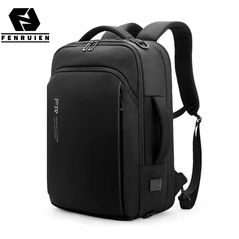 Fenruien 2022 New Multifunction Backpack Notebook Backpack Black for Men USB Charging Business Travel Waterproof Large Backpack