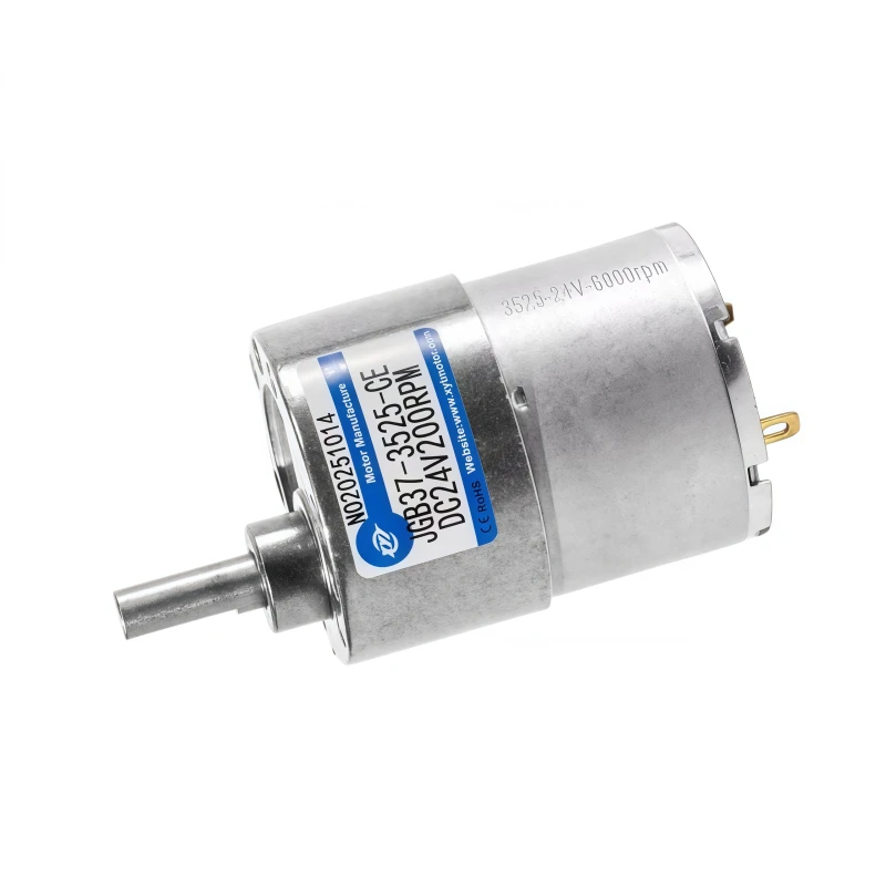 12V/24V mini DC speed reducer motor, capable of forward and reverse rotation, with long service life, JGB37-3525