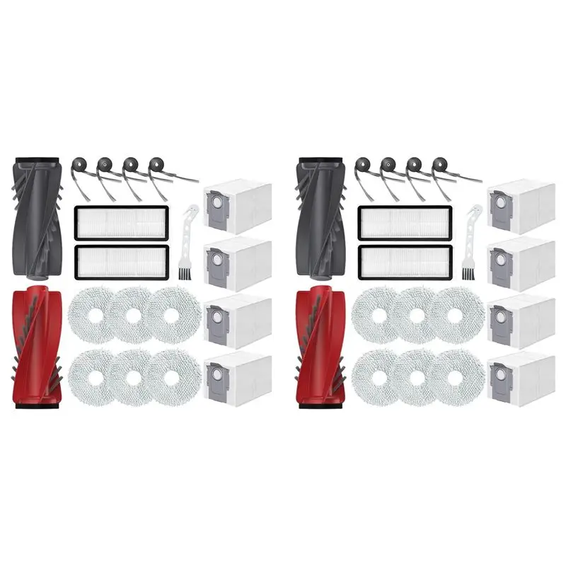 AT19-2 Set For Roborock Qrevo Curve/P20 Pro Robot Vacuum Cleaner Replacement Parts Main Side Brushes Dust Bags Wipes Filters