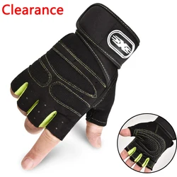 Clearance Gym Fitness Heavyweight Training Gloves Men Women Body Building Half Finger Non-Slip Gloves Wrist Weightlifting Sports