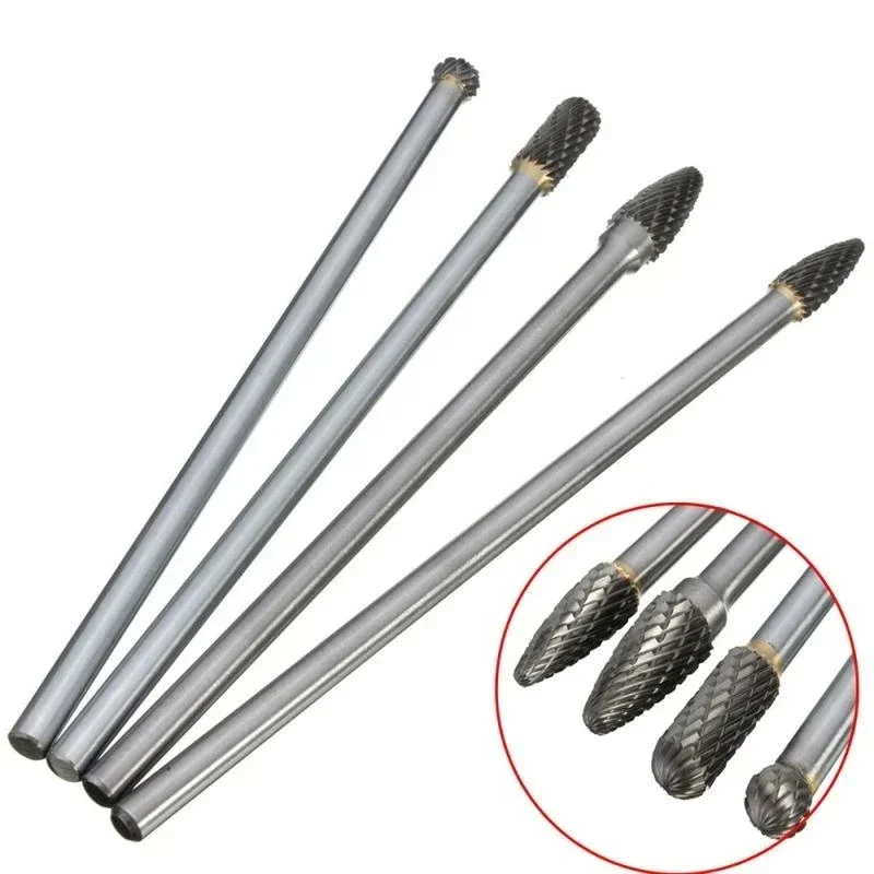 ECSiNG Single Cut Ball Carbide Burr – 6mm Shank, 10mm Cutting Head, 100mm Overall Length, For Metal & Model Making