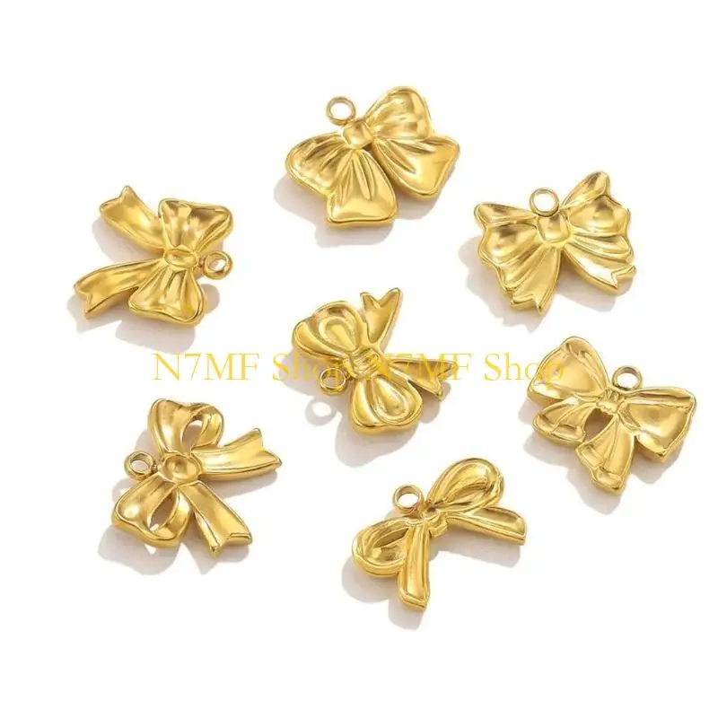 

N7MF, 5 упаковок, модная подвеска с бантом, маленькая подвеска с бантом, аксессуары для изготовления ювелирных изделий, подходят