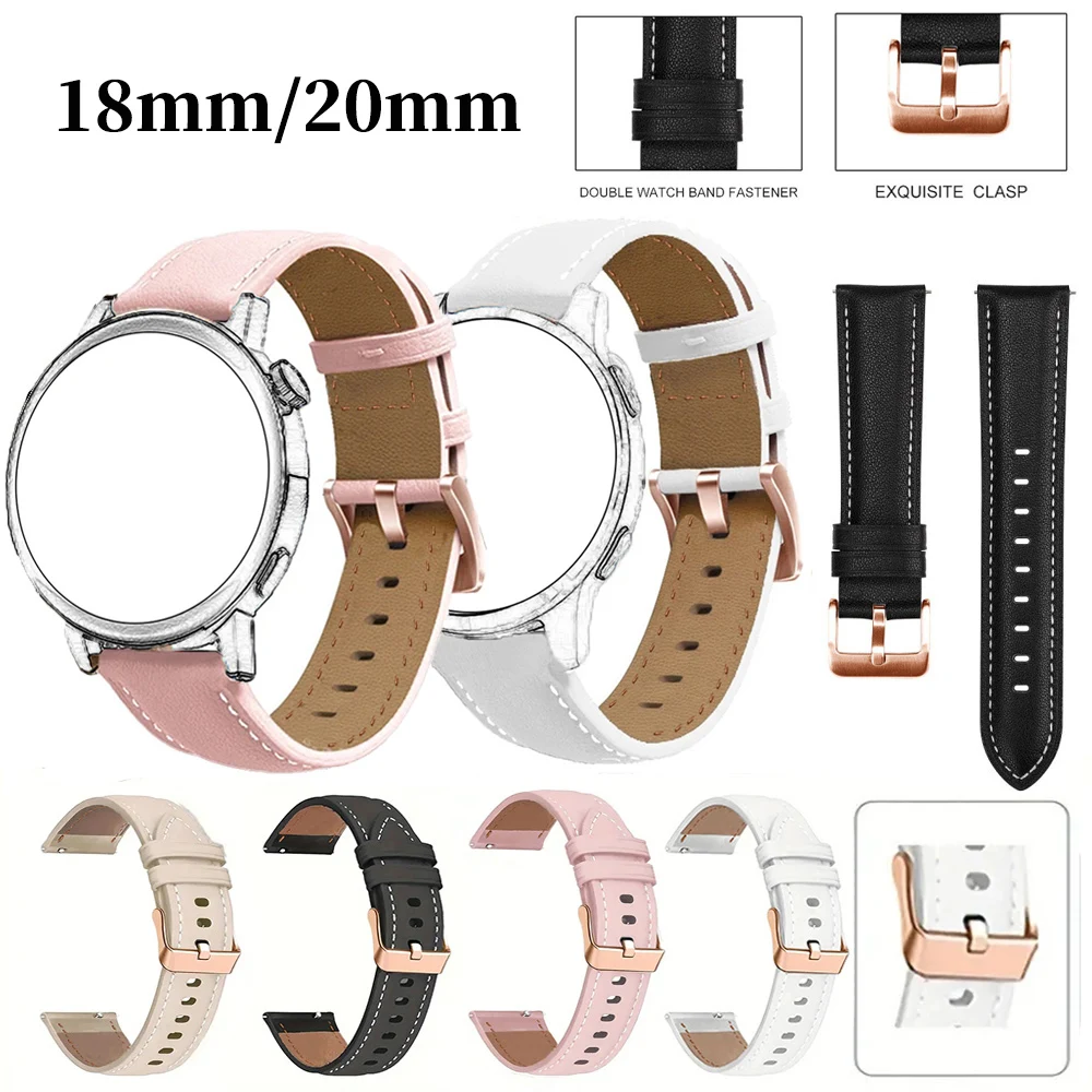 18 mm 20 mm PU-Lederarmband für Huawei Watch GT4/2/3/GT5 Pro 41 42 43 mm Smart Watch Band Honor Magic 2 42 mm Ersatzarmband
