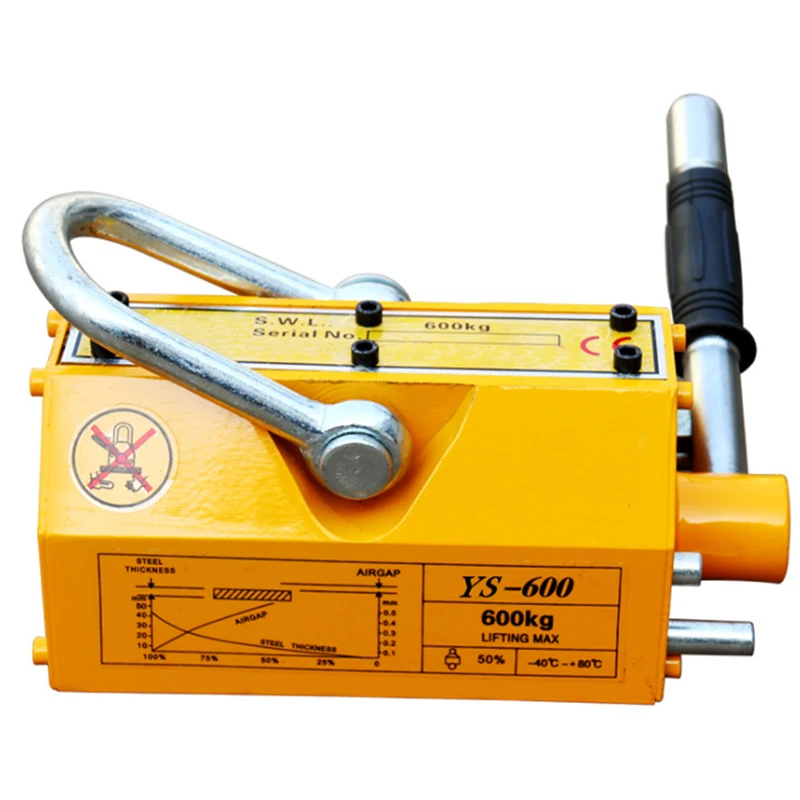

Factory Direct Supply 1t-6000kg Carbon Steel Magnetic Lifters For Industries Permanent Lifting Magnet Steel Plate Magnet Lifter