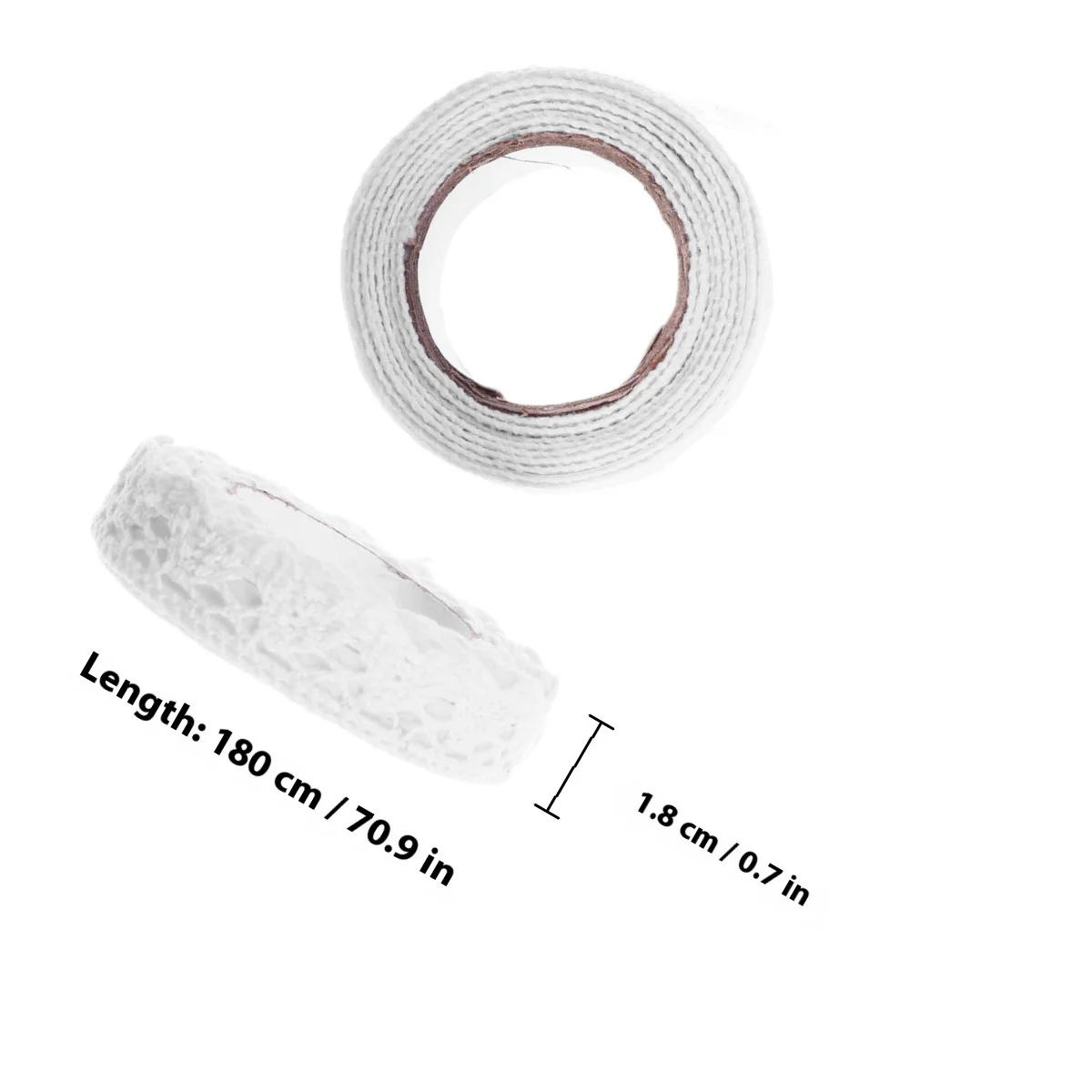 Lace Tape Self Adhesive White Cotton Ribbon for Scrapbooking Crafts Wrapping Projects Cards and Diary Decoration