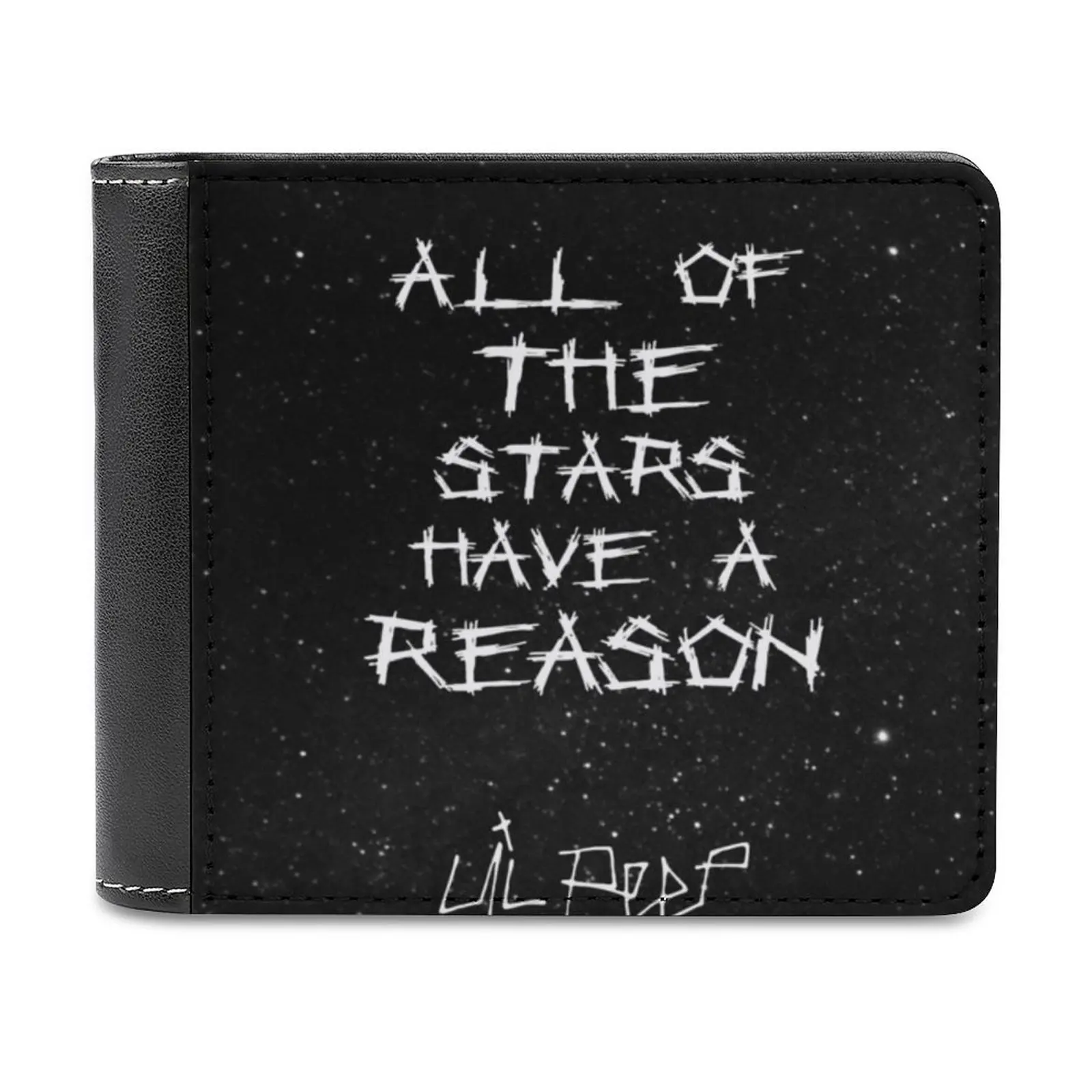 Lil Peep Star Shopping Lyrics Starry Background Men Wallet Pu Leather Short Male Purses Credit Card Wallet For Men Money Bag