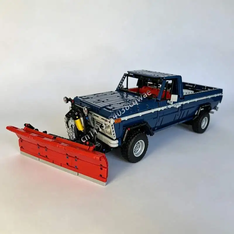 4972PCS Snowplow For F150 Truck MOC Building Blocks Vehicle Model DIY Creative Assembly Educational Toy Winter Snow Removal Gift