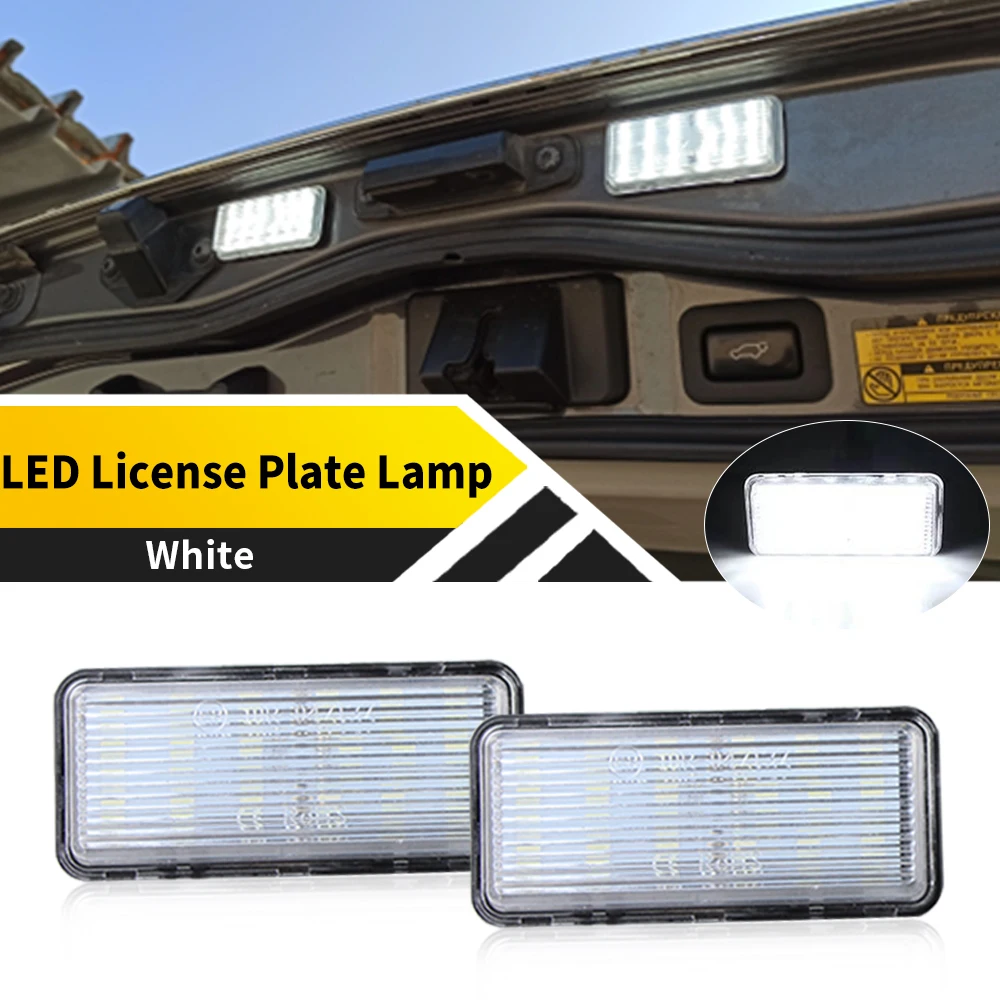 

2Pcs 6000K Canbus Car White LED Number License Plate Light for Lexus LX470 1998-2007 LX570 2008-2012 Accessories No Error
