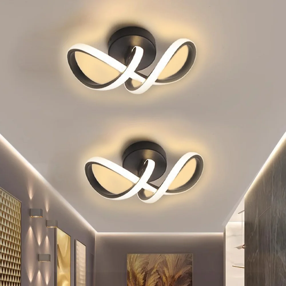 

Modern LED Ceiling Light Black White Creative Hallway Corridors Entryways Cloakrooms Balconies Decorative Ceiling Lighting