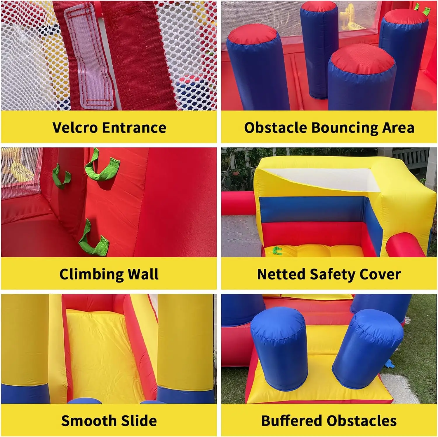 YARD Bounce House with Slide Commercial Bouncy Castle for Age 8-12 Inflatable Bounce House with Blower for Outdoor Party