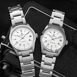 THORN T004 34mm Retro Men's Watch Automatic Movement Watch Hemisphere Sapphire Luminous 10Bar Waterproof Watch