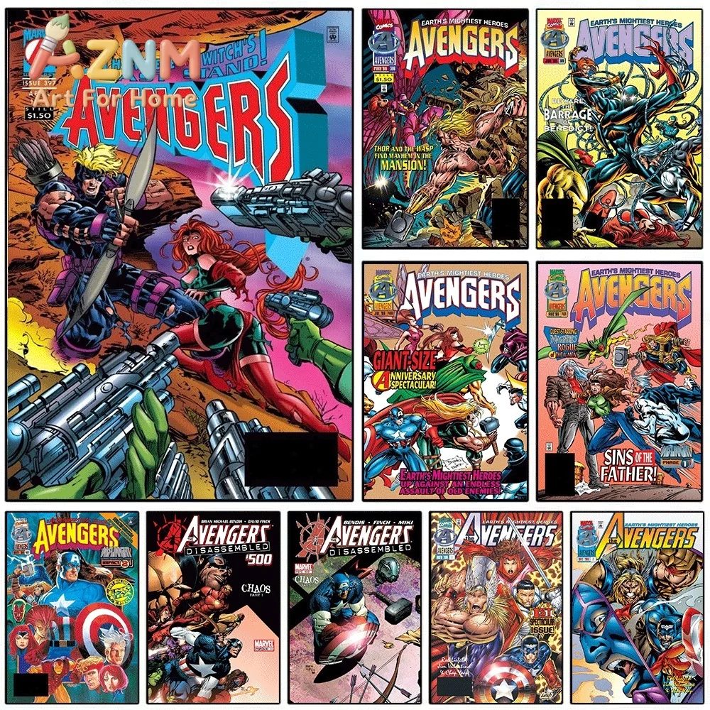 AZNM The Avengers #397 Hawkeye Witch Last Stand Comic Canvas Wall Art No Frame Superhero Print Poster Home Decor