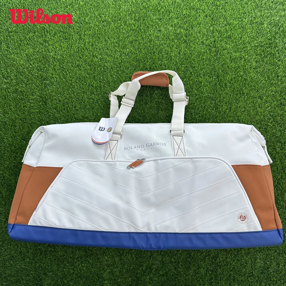 

Wilson 2024 Roland Garros Tennis Duffel Racket Bag Super Tour Large Tennis Bag Max for 6 Racquets With Independent Inner Pocket